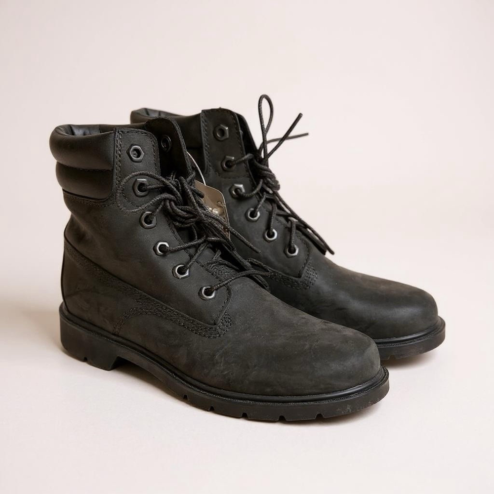 Timberland Boots Linden Woods 6” Black Suede Waterproof Size 6.5 Women’s NWOB 42